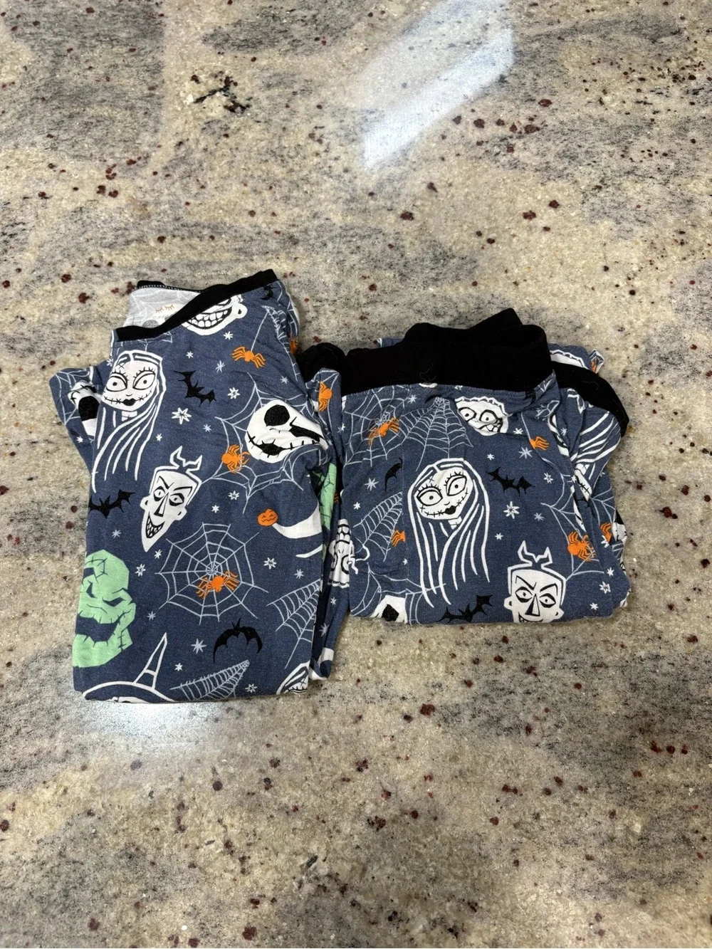 Kids Halloween Character Pajama Pants - Navy with Orange and Green
